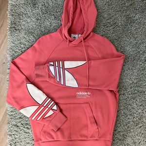 Pink Adidas hoodie. Willing to talk about price and send more pictures.